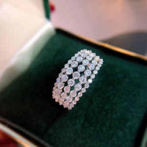 5 Row Full Diamonds Design Diamond Ring