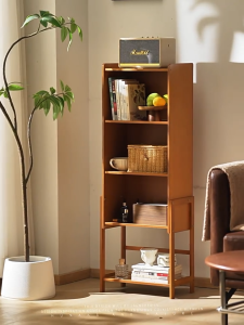 Bookshelf Bookcase Bamboo Storage Cabinet No Door Large Capacity Multi-layer For Home Office Storage cabinets
