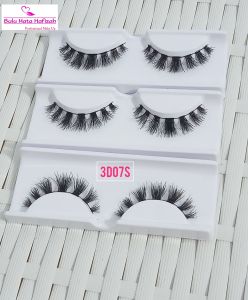 HAFIZAH Bulu Mata Tiga Dimensi 3D07s isi 12 Pasang Lusinan Gratis Tutup Mika size shot