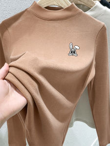 Áo Sơ Mi Cổ Đứng Dày Lông Cừu Lông Vũ Cho Nữ Mùa Thu Đông Phong Cách Mới Dáng Ôm Vừa Vặn in Họa Tiết Thời Trang