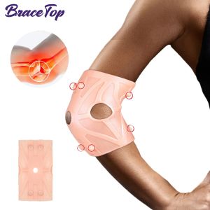 BraceTop 1 PC Silicone Gel Magnetotherapy Elbow Brace Compression Support Sleeve Joint Pain ReliefTendonitisTennis Elbow Brace