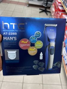 HTC AT-228B RECHARGEABLE ORIGINAL HAIR TRIMMER HAIR CUTTER RAMBUT GUNTING Cordless Legend Hair Clipper with 100+ Minute Run Time for Professional Barbers and Stylists