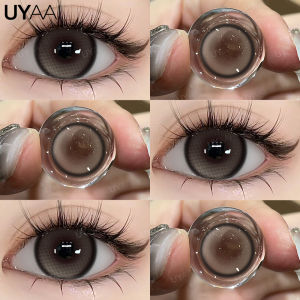 UYAAI | Kính Áp Tròng Màu HEMA Dùng Một Lần Hàng Năm UYAAI Màu Nâu Tự Nhiên Xanh Dương Xanh Lá Xám Làm Đẹp Mắt Tạo Hiệu Ứng Mắt To.