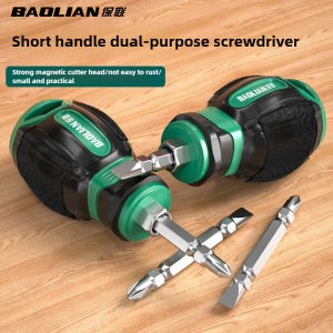 BAOLIAN Short Handle Screwdriver Slotted/phillips Mini Screwdriver Industrial Grade with Magnetic Screwdriver Head