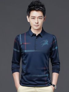 ROMON | Lormen Mens Long Sleeve T-Shirt Casual Polo Shirt With Collar Spring Summer New Style Fashion Urban Loose Fit Antibacterial