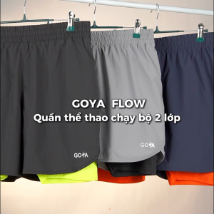 Quần Thể Thao Chạy Bộ Nam 2 Lớp GOYA FLOW  Năm 2025 - Hỗ Trợ Cơ Bắp Giảm Ma Sát Thoáng Khí