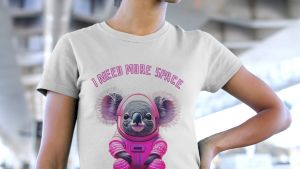 Kaos Wanita gambar koala Kaos Distro Cewek Atasan wanita lengan pendek baju Cewek bahan katun 30s