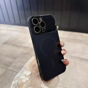 Large Window Camera Glass Protect For Magsafe Phone Case For iPhone 17 Air 16 15 14 13 12 Pro Max Magnetic Wireless Charge Cover