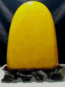 Huanglong Raw Jade Ornaments Jade Living Room Entrance Town House Strange Stone Ornaments Natural Yellow round Feng Shui Stone Ornaments