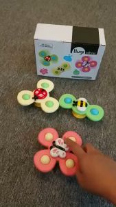 Đồ chơi set 3 con quay spinner hình thú chong chóng dính tường xoay 360 độ cho bé