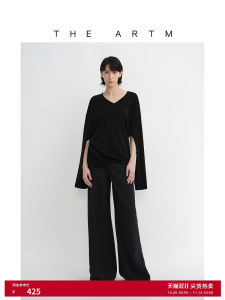 เสื้อยืดคอวีผ้าขนสัตว์หรูหราสองทาง เสื้อชั้นในลำลองสำหรับผู้หญิง แขนยาว ปกติ ดีไซน์เอวสูง ดีไซน์เรียบง่าย เสื้อผ้าทำงานฤดูหนาว