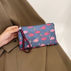 Fashionable Oxford Cloth Long Wallet Womens Handbag Artistic Forest System Coin Purse Stylish Fabric Youth Crossbody Bag