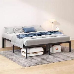 WoodenMALL Iron bed Metal bed frame Iron bed Single bed/double bed/queen bed High load-bearing Minimalist Style