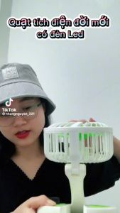 Quạt Tích Điện Mẫu Vừa Để Bàn- Quạt tích điện giá rẻ công suất lớn quạt cực mát và Quạt sài liên tục đc 3-5gio- Quạt tích điện du lịch Gấp gọn