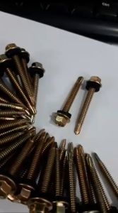 Baut baja ringan Roofing Screw 12x30 KUNING /50pcs aksesoris teknik bengkel