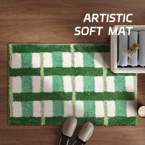 Retro Style Bathroom Mat Thick Absorbent Non-slip Dirty Resistant