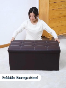 SUSU HOMES Multifunctional Storage Stool Large Capacity Foldable Storage Sofa Kerusi Simpan Barang Home Organizer Box Storage Benches