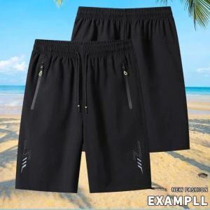 Summer Mens Sport Shorts Cool Sportswear Running Shorts Casual Bottoms Gym Fitness Training Jogging Short Pants Men Black Gray