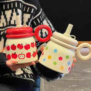 DIHUANTUO | High-Appearance Portable Thermal Cup with Straw