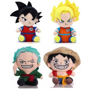Bandai | HOT Anime 25cm OnePiece Plush Toys Cartoon Figure Luffy Chopper Ace Roronoa Zoro Cute Stuffed Doll Kids Xmas Gifts Birthday
