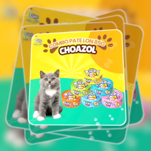 Pate CHOAZOL Thịt Gà Mix Topping cho Chó Mèo 85g