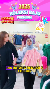 [1-10±yrs] Baju Budak Retro Kids Shirt Blouse Baju Baby Girl Full Cotton Korea Style Top Baju Anak Perempuan Long Sleeve