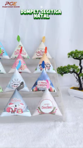 Dompet Segitiga Seri Natal Dompet Segi tiga Ketupat Merry Christmas