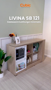 Cubic Sideboard Minimalis / Bufet Serbaguna / Meja Putar/ LIVINA SB 121