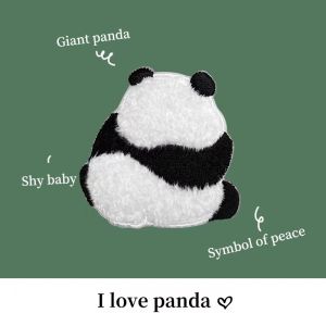 Stuffed Three-Dimensional Embroidery Embroidery Patch Ka AI Panda Scarf Sack DIY Decorative Sticker Mobile Phone iPad Self-Adhesive Stickers