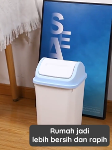Goody Shake Lid Trash Can Plastic Odor-Proof Garbage Can Saving Space for Kitchen Bathroom