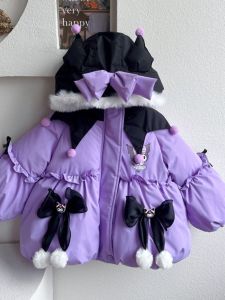 Girl Cute Sweet down Cotton-Padded Jacket New Arrival Clow M Melody Cartoon Cotton-Padded Jacket Fashionable Thickened Heattech Outwear