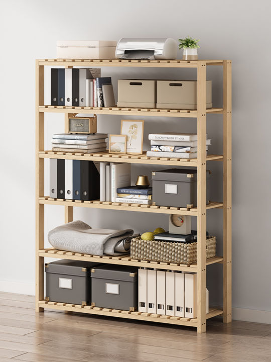 Simple Wooden Standing Shelf Multi-Layer Living Room Storage Rack Shoe ...