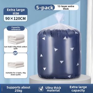 MANJIELI | Large Capacity Transparent Plastic Storage Bags For Clothes & Blankets