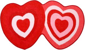 VIKAMA Girls Heart Bathroom Carpet Bathroom Shower Room Absorbent Carpet Atmosphere Home Decoration