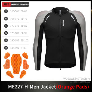 WOSAWE | WOSAWE Men Motorcycle Jacket Motocross Casual Shirts with Soft Gear Stretchy Reflective Breathable Top Motocycle Clothing
