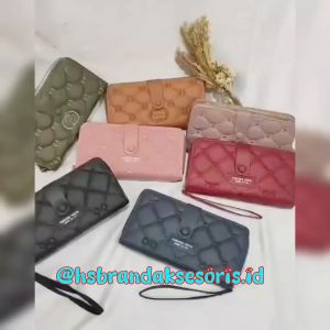 DOMPET LIPAT PANJANG IMPORT PREMIUM / DOMPET KULIT BORDIR / DOMPET FASHION WANITA KOREAN STYLE / DOMPET ID CARD RESLETING / DOMPET KANCING CEWEK / DSK8828