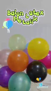 Balon Latex Metalik Kombinasi 2 Warna