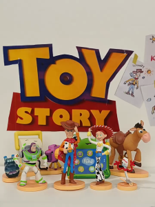 6PCS Toy Story Blind Box PVC Action Figures with Base Buzz Woody Lotso Alien Desk Car Decor Birthday Gift for Kids Fans Collectors