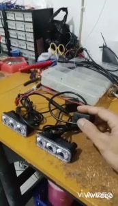 strobo 3 mata led blue ion 2 channel 6 mode nyala kedip