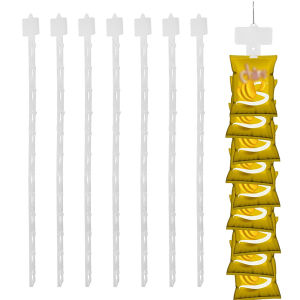 1PC Plastic Supermarket Snack Hanging Strips 12 Snacks Hooks Useful Shop Merchandising Strips with Clips