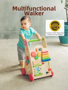 Everearth | Multi-function Wooden Educational Baby Walker