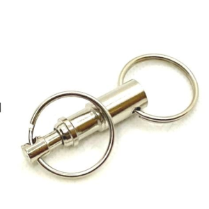 AverBEST พวงกุญแจ แบบปลดไว ที่แขวนพวงกุญแจ 2ชิ้น พกพาสะดวก สีเงิน