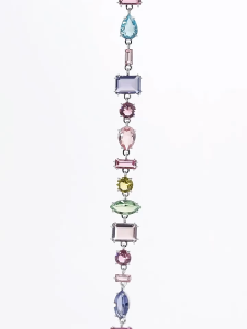💖Swarovski💖Gema mixed cut colored gemstone bracelet S925 sterling silver womens fashion bracelet hypoallergenic non-allergenic Valentines Day gift birthday gift for girlfriend bestie