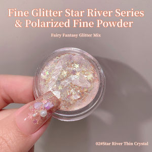 Galaxy Nail Glitter Powder Chunky Flake Stars Pearls Nail Art Decor UV Gel Polish Sparkle Dust for Nail Salon DIY Art Decoration