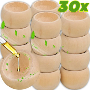 【XZxinzhan】30PCS Round Wooden Essential Oil Diffuser Wood Aroma Fragrance Oil Aromatherapy Diffuser for Home Office Car Bedroom Living Room Decor