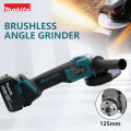 Makita 18V DGA404 Brushless Electric Angle Grinder 125mm Cordless Grinder Metal Wood Grinding Polishing Cutting Power Tool. 