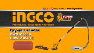INGCO เครื่องขัดกำแพง / เครื่องขัดผนัง 1050 วัตต์ พร้อม ระบบดูดฝุ่นในตัว รุ่น DWS105016 | DWS10508( Drywall Sander )