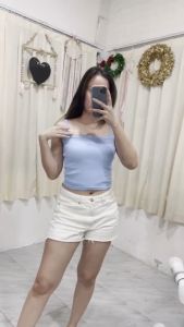 17.wear Baju Tanktop Wanita Dewasa IMPORT REAL PICT Baju Tanktop Wanita Korea Lena Jedar Rib Fit to M
