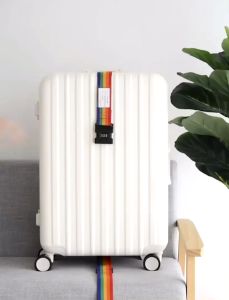Luggage Strap Travel Colourful Black Adjustable Luggage Strap With Combination Lock Security Lock Carrying Case Strap
