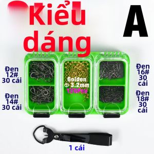 Bộ 1 Móc Câu Có Gai Kèm Hạt Vàng Chất Liệu Thép Carbon Cao Móc Câu Ba Ngạnh Dùng Cho Câu Cá Biển Câu Cá Trên Thuyền Dụng Cụ Cắt Dây Câu.